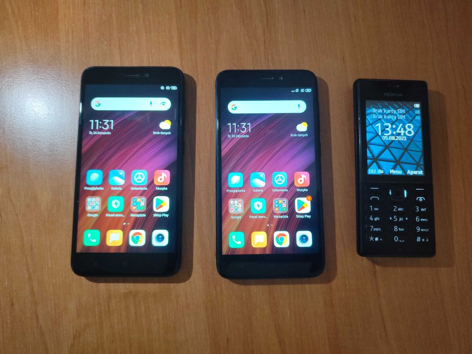 2 smartfony Redmi 4x i nokia 150
