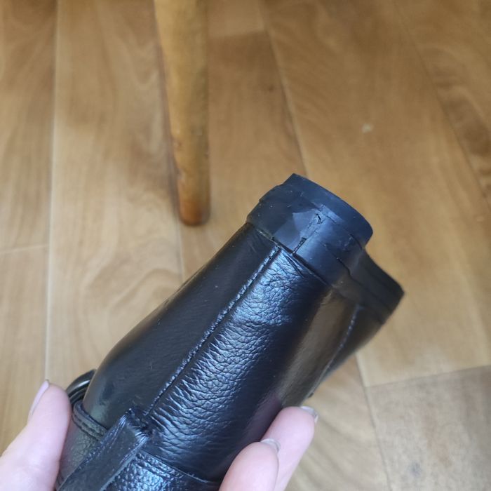 Угги на танкетке кожа ботинки сапожки