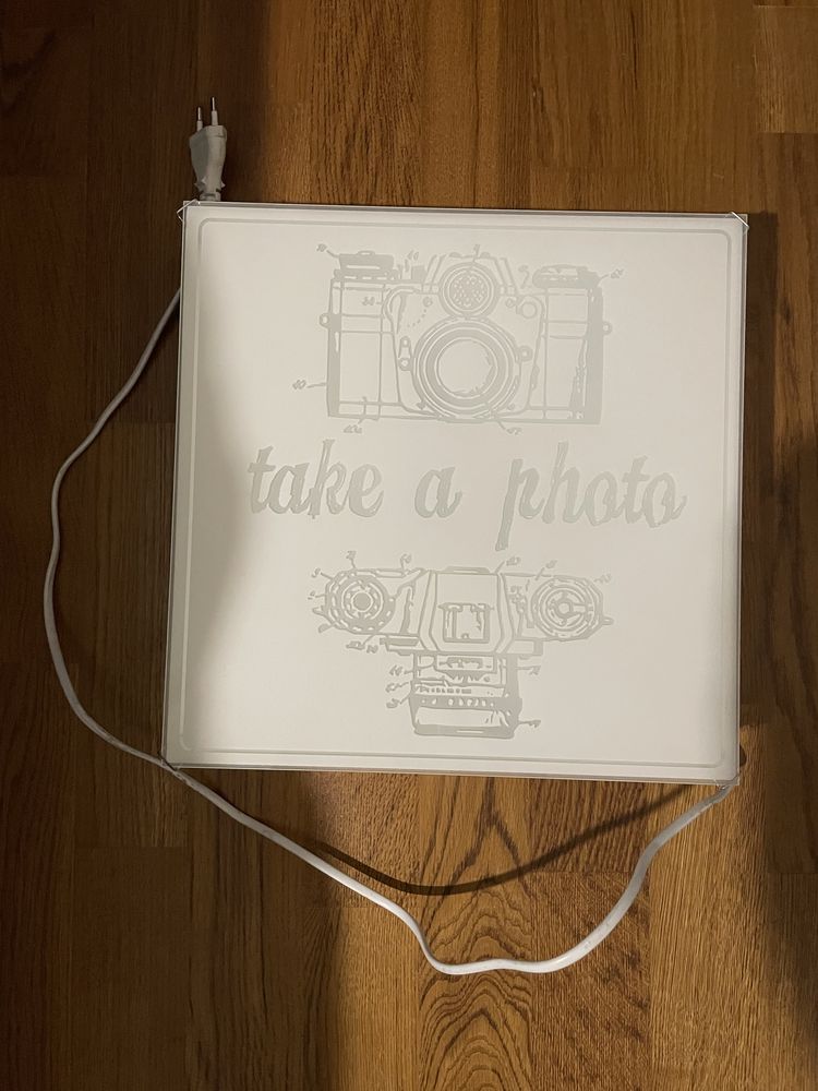Take a photo - lampa fotobudka instax wesele