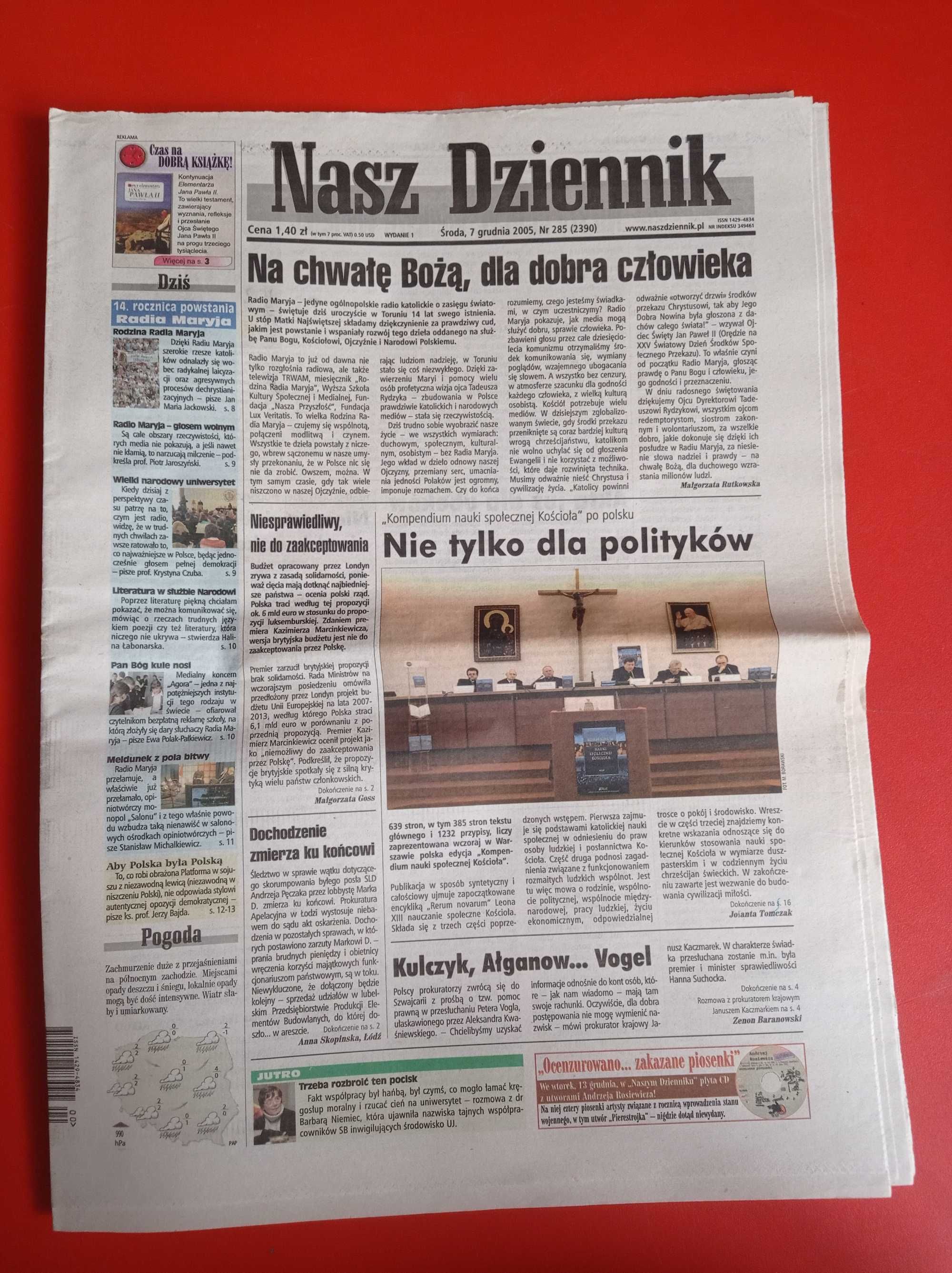 Nasz Dziennik, nr 285/2005, 7 grudnia 2005