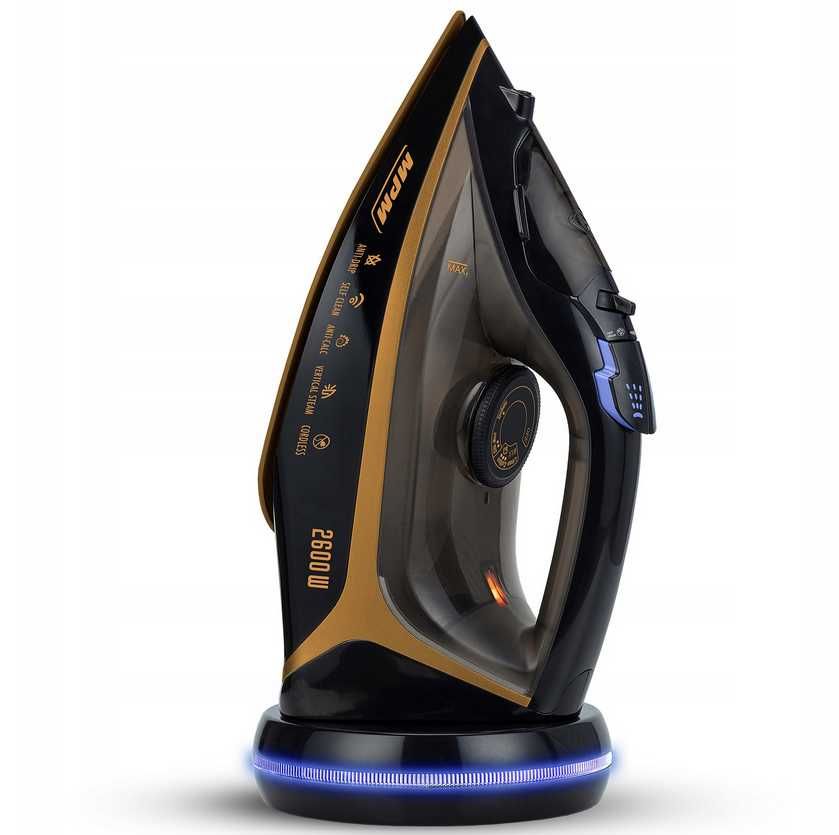 Żelazko bezprzewodowe parowe ceramiczne anti drip 2600W MZE-26 MPM
