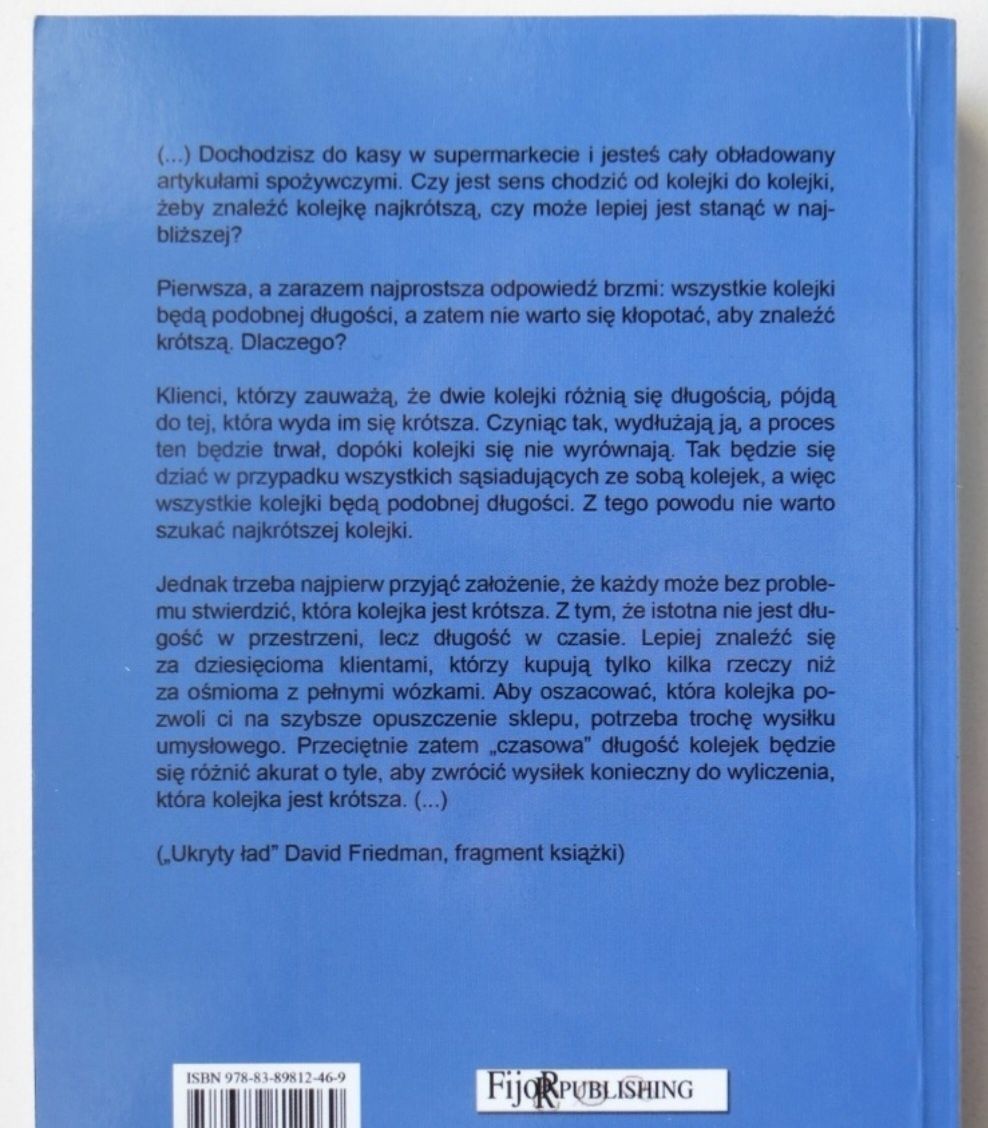 Książka Ukryty ład. Ekonomia życia codziennego.  Autor David Friedman