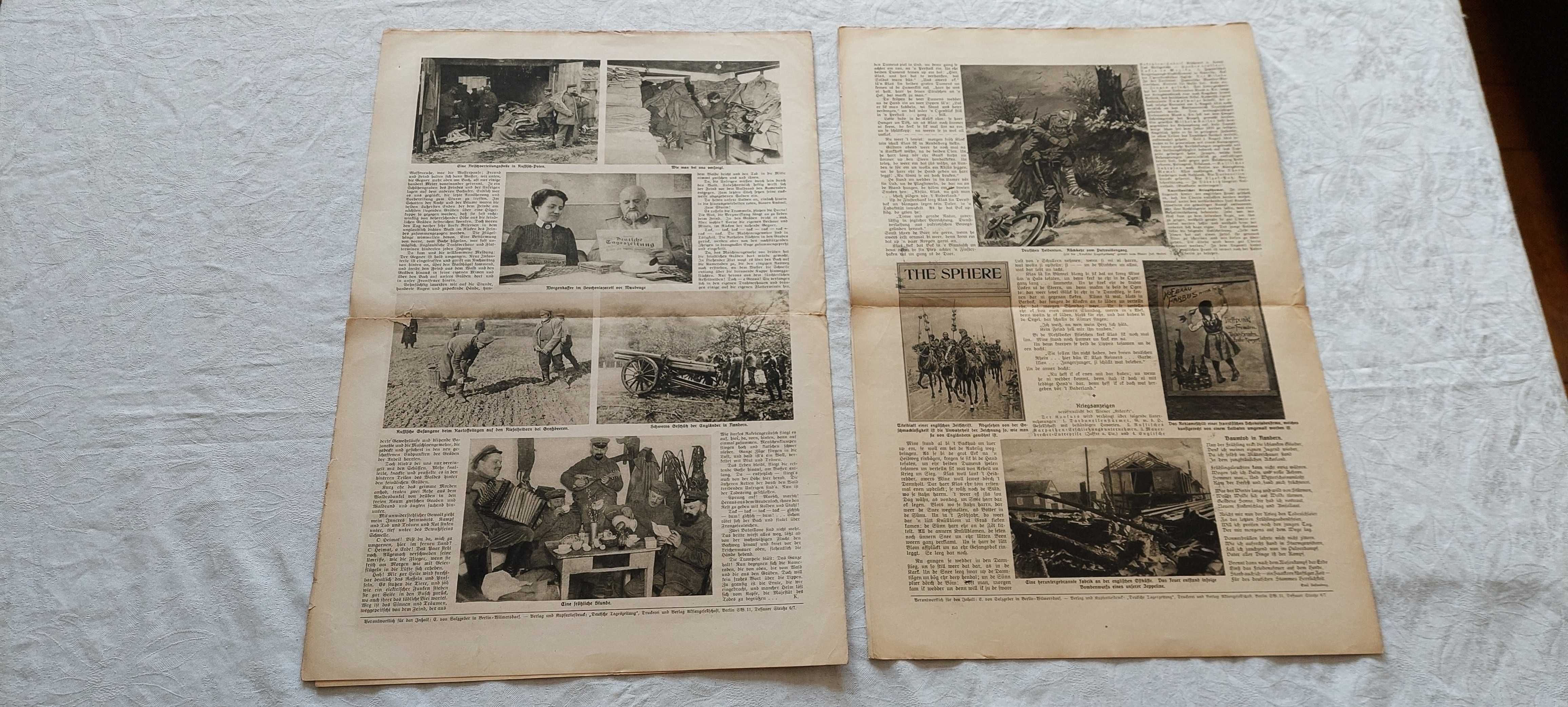 Kriegsbilder (nr 15,18) 1915-pruska gazeta wojenna