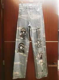 Spodnie jeansy manga Sakura Bershka XS 34