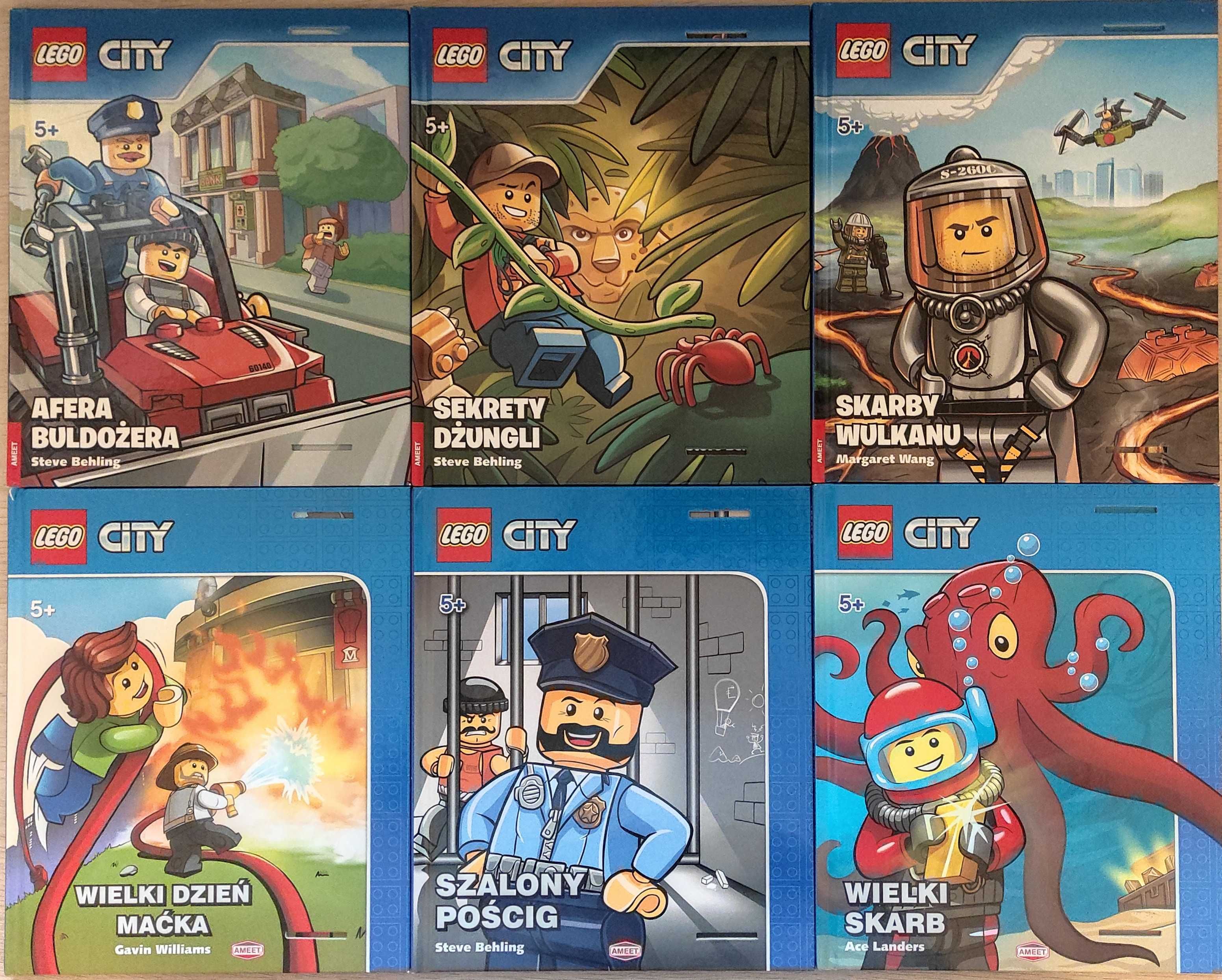 LEGO CITY 6szt książki zestaw