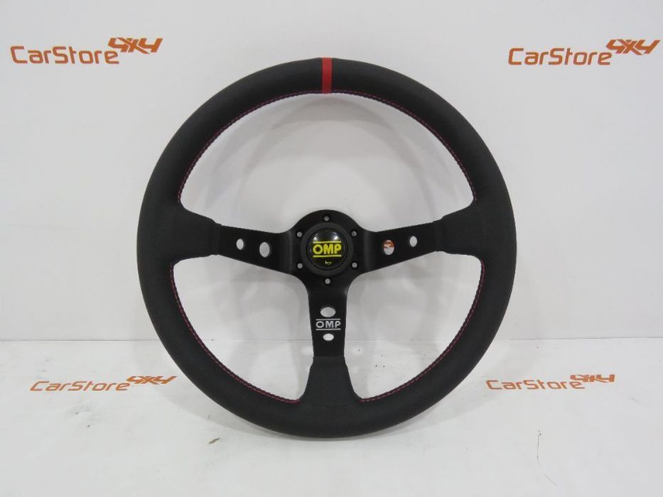 Volante Original OMP Corsica Pele Vermelha