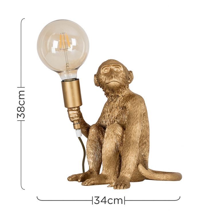 Candeeiro macaco dourado