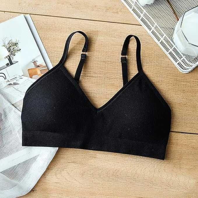 Nowy biustonosz damski / top / bez fiszbin / gładki / XL / 4szt !9682!