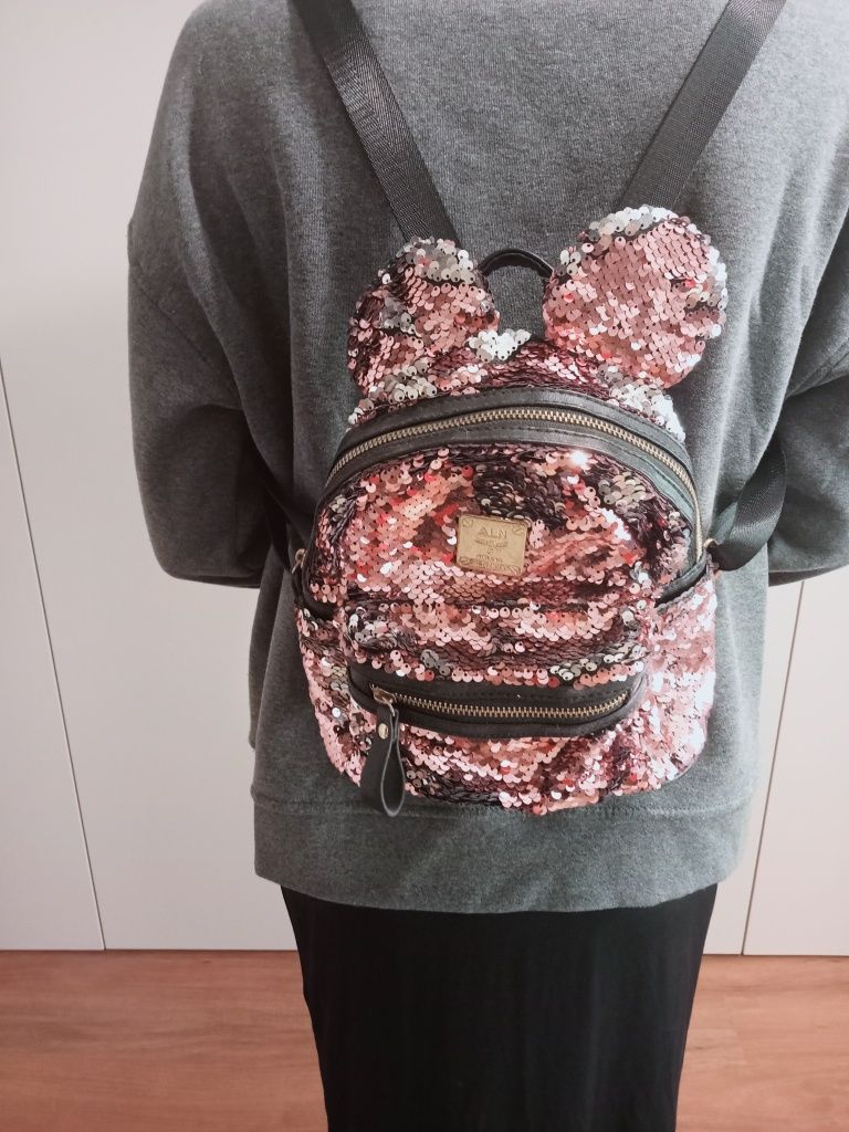 Mochila com orelhas Minnie/Mickey