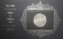 Moeda de 1000$00 em prata - Milénio do Atlântico - Expo98 - 1999