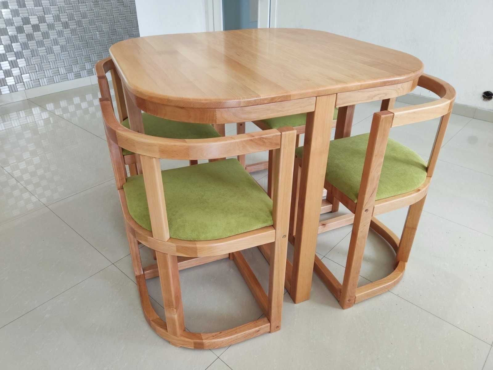 продаю стіл з натурального дерева  з стільцями
