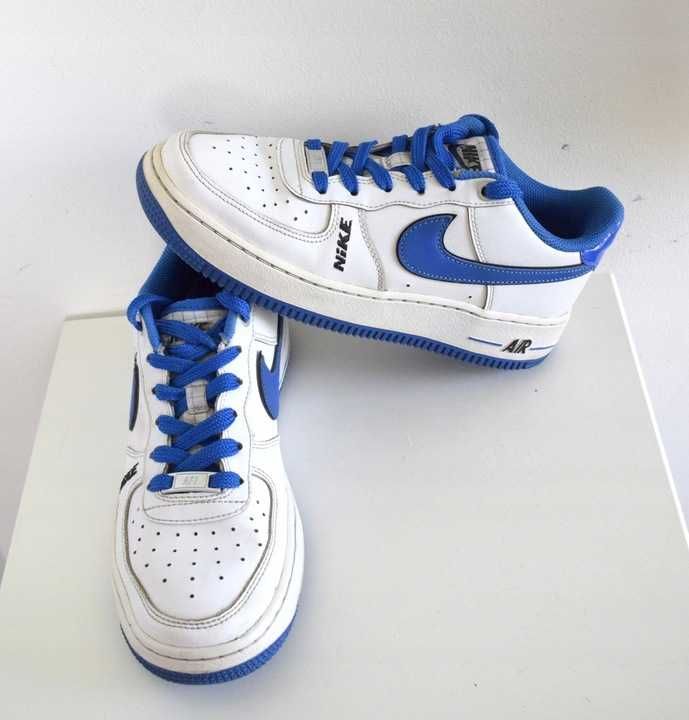Buty Nike Air Force 1 LV8 buty sneakersy 38 ,5 niebiesko białe