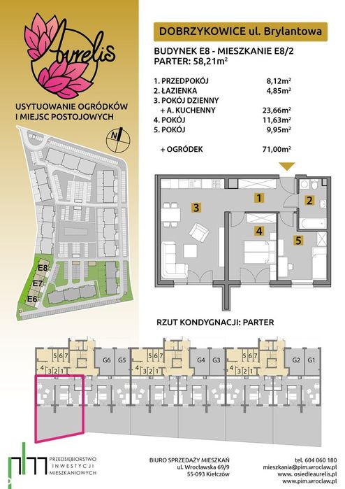 3 pokoje z ogródkiem