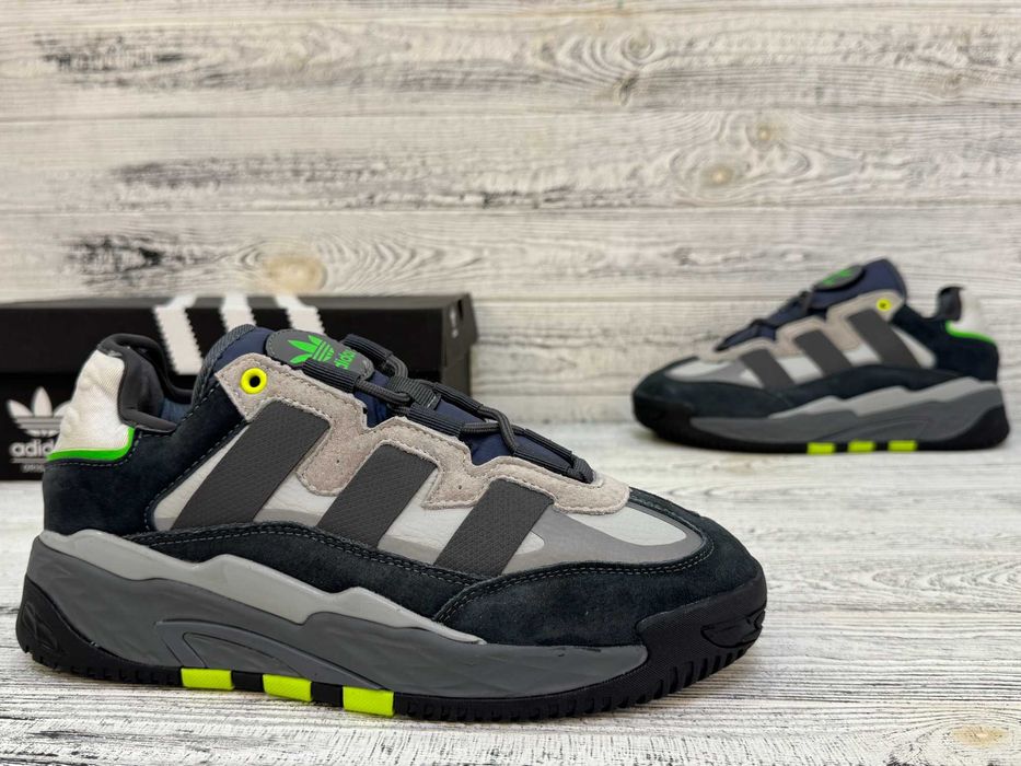 Сірі кросівки Adidas Niteball Адідас Найтбол Весна Літо Осінь р. 41-45