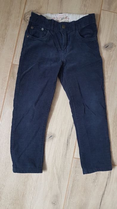 H&M sztruksy spodnie sztruksowe, granatowe, r. 110