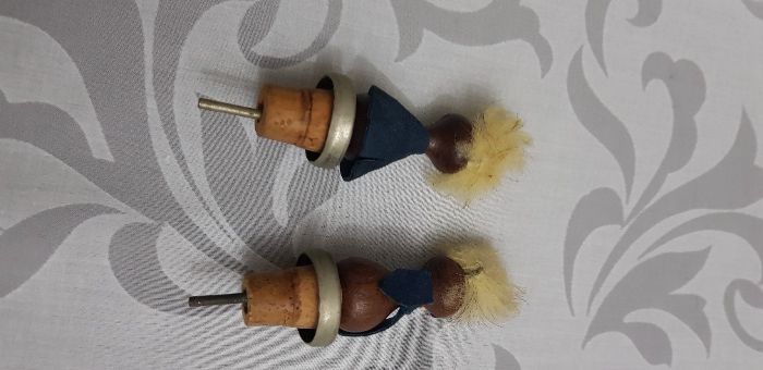 2 Rolhas cortiça garrafa vinho, Vintage, colecção