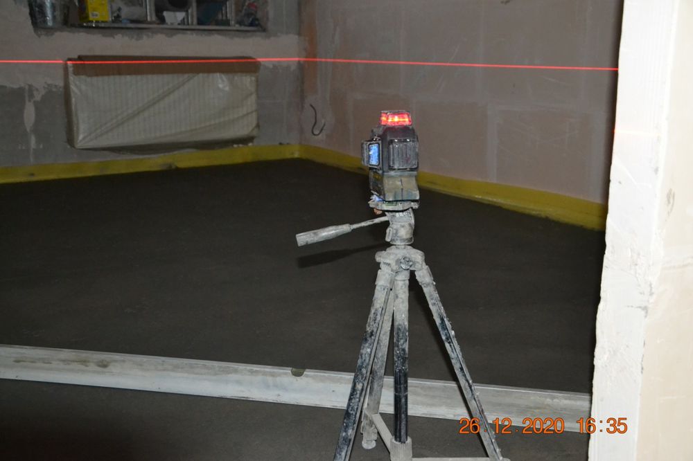 Полусухая механизированная стяжка пола