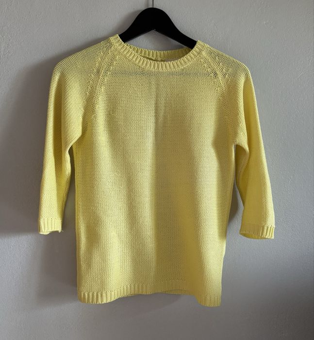 Żółty, pastelowy sweter Zara r S