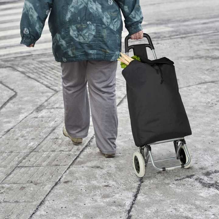 Wózek na zakupy Torba na zakupy na kółkach czarny