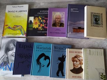 Książki różne, poezja, biografia