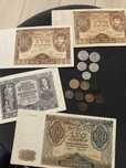 Monety 2 RP 1923 - 1939 i banknoty