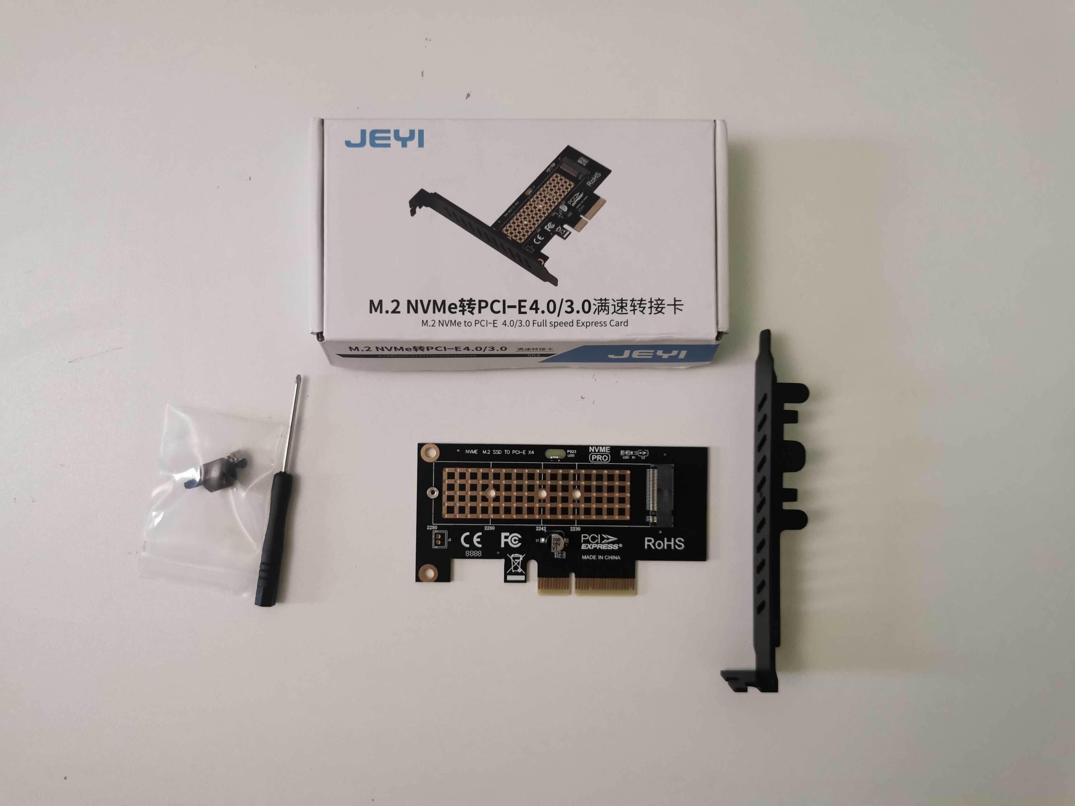 Адаптер розширення JEYI SK1 M.2 NVME to PCIe 4.0/3.0 x4 SSD