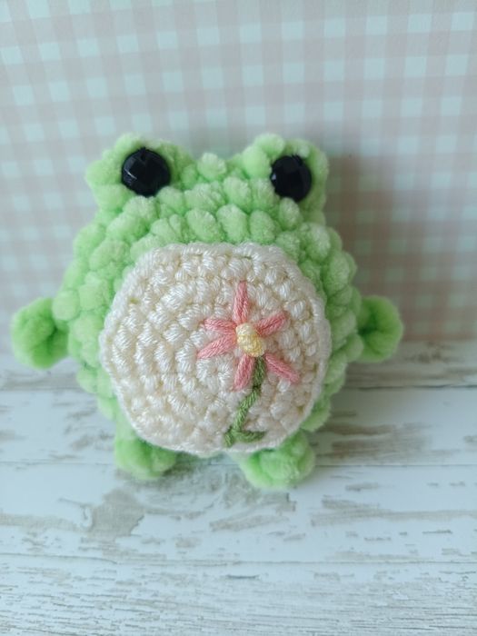 Maskotka Żabka pluszowa, Maskotka na szydełku, Brelok Żabka, prezent