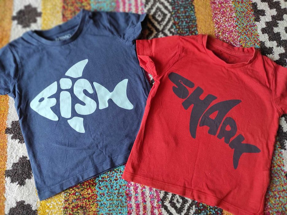 Dwa t-shirty chłopięce In Extenso rozmiar 86