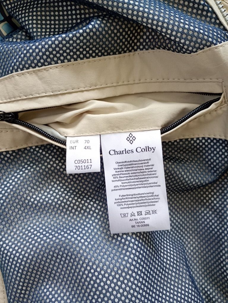 Charles Colby lekka męska kurtka wiosenna parka ok 4XL 185+