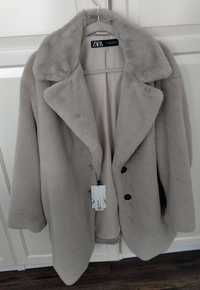 Płaszcz futro Zara XL