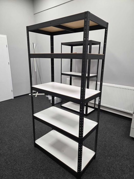 Regał metalowy 400 kg 180 x 90 x 45 cm 5 półek Metalkas (stan nowego)