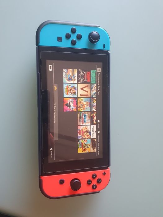 Nintendo switch desbloqueada 128gb c/ caixa