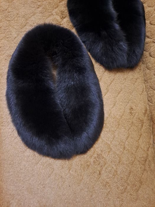 Опушка песец  натуральный мех воротник  комир хутро