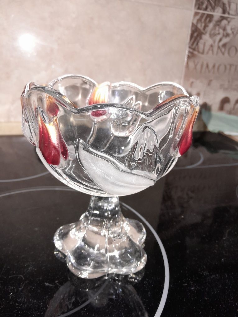 Цукерниця, салатниця на ножкі Walther Glass