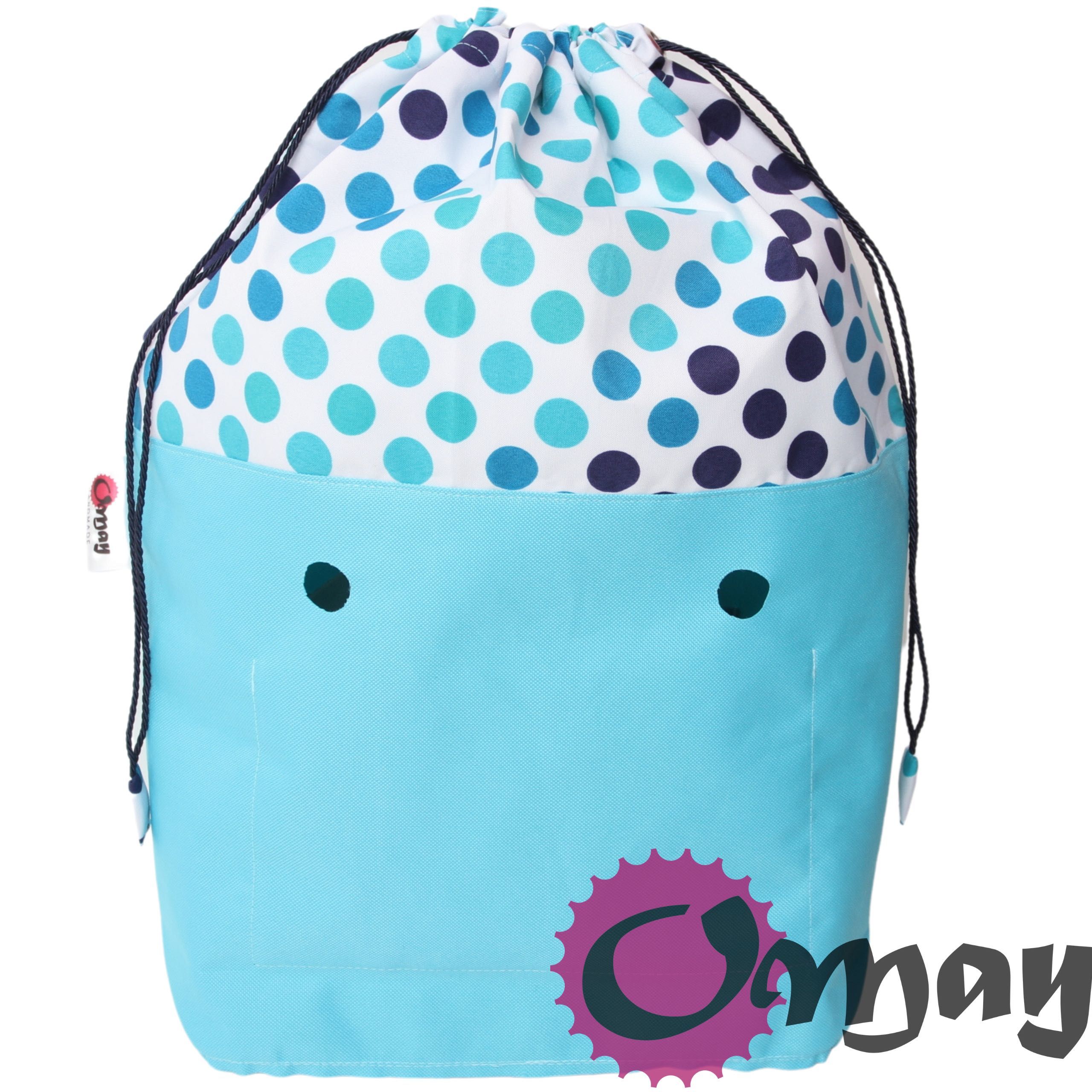 organizer do OBAG STANDARD worek grochy turkus granat 2 kieszenie OMAY