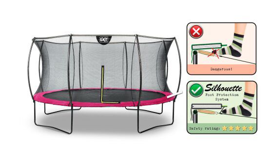 Markowa holenderska trampolina Silhouette o średnicy 427 cm czarna