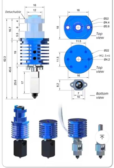 Hotend Ender/Voron Highflow V6