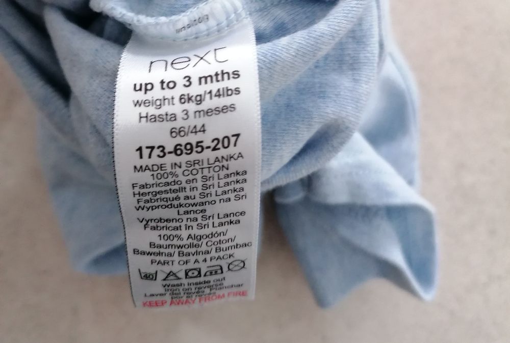 Body bawełniane z krótkim rękawem 62