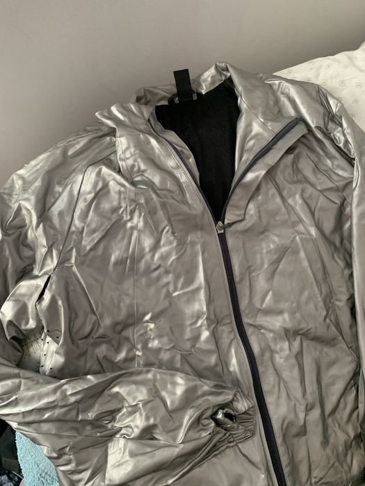 Kurtka sportowa swiecaca w ciemnosci damska meska M srebrna