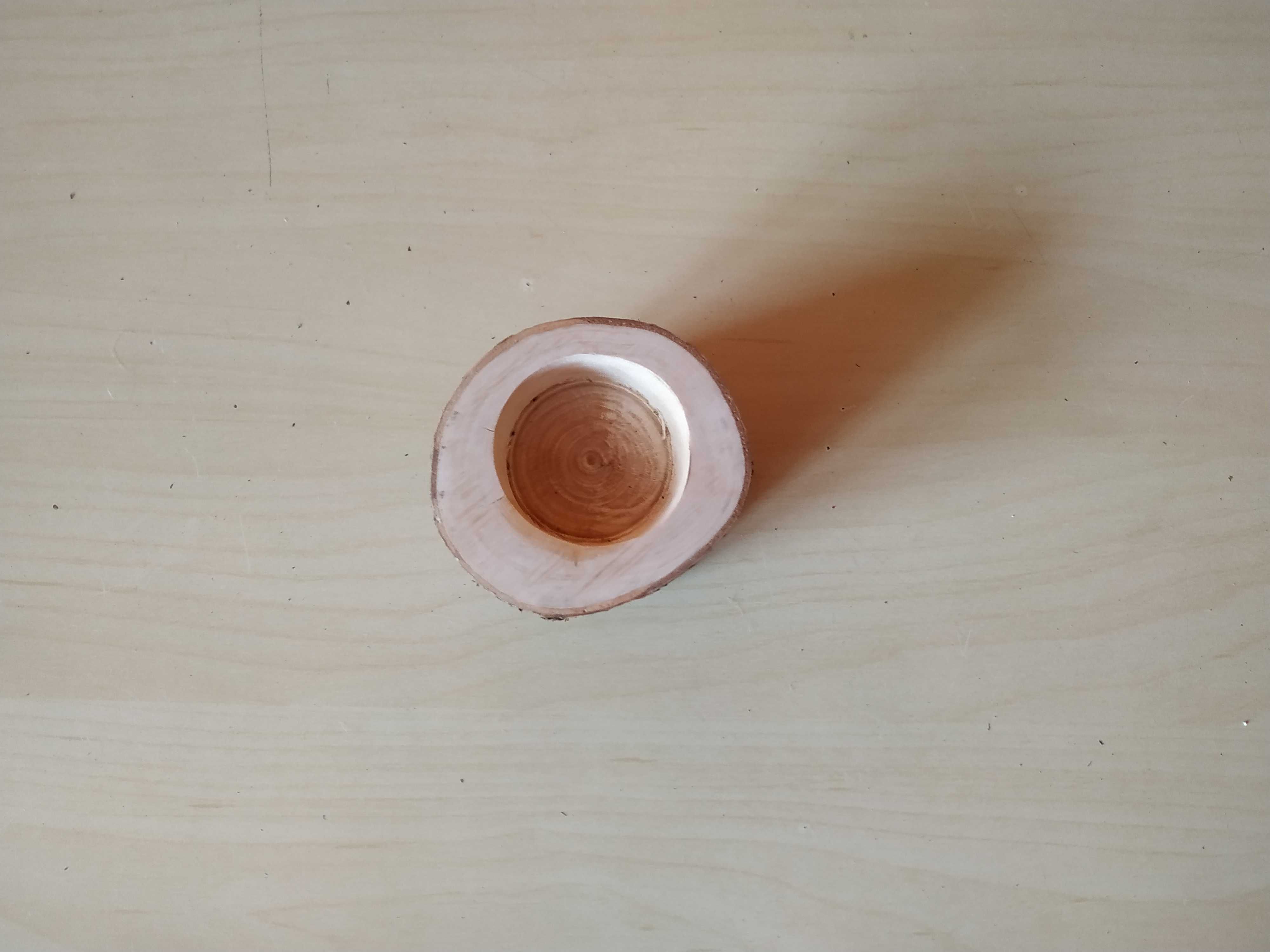 świecznik z brzozy tealight styl rustykalny wesle