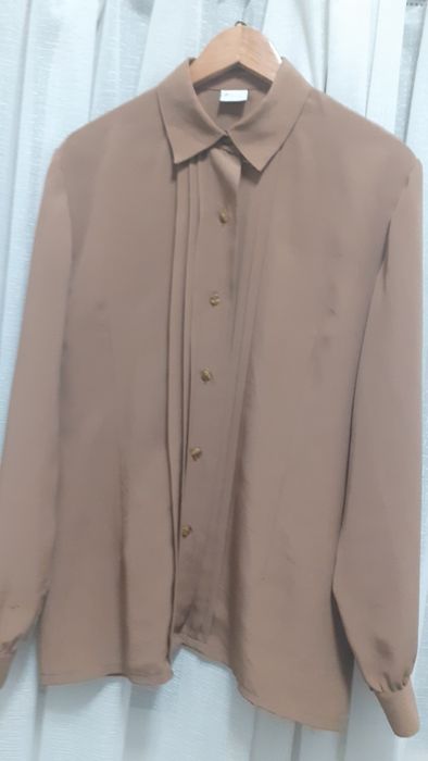 Blusa camiseiro n 38 castanho clato bonita