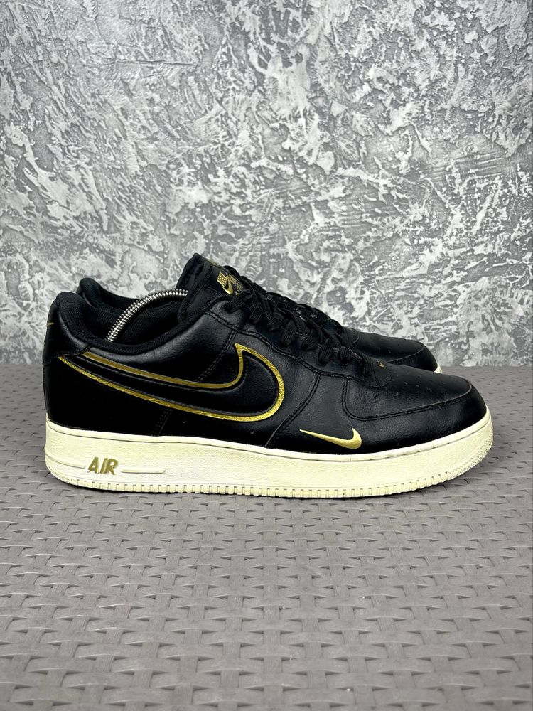 Nike air force 1 кроссовки 47 размер кожаные спортивные черные