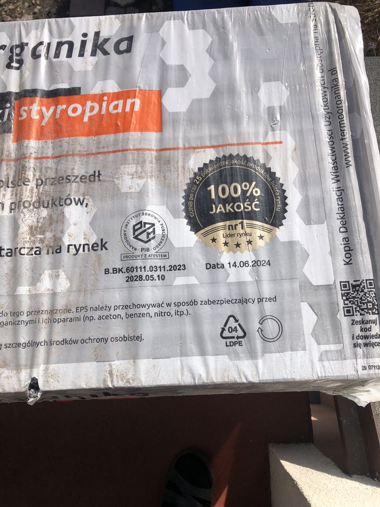 Styropian grafitowy frezowany 20 cm 4paczek
