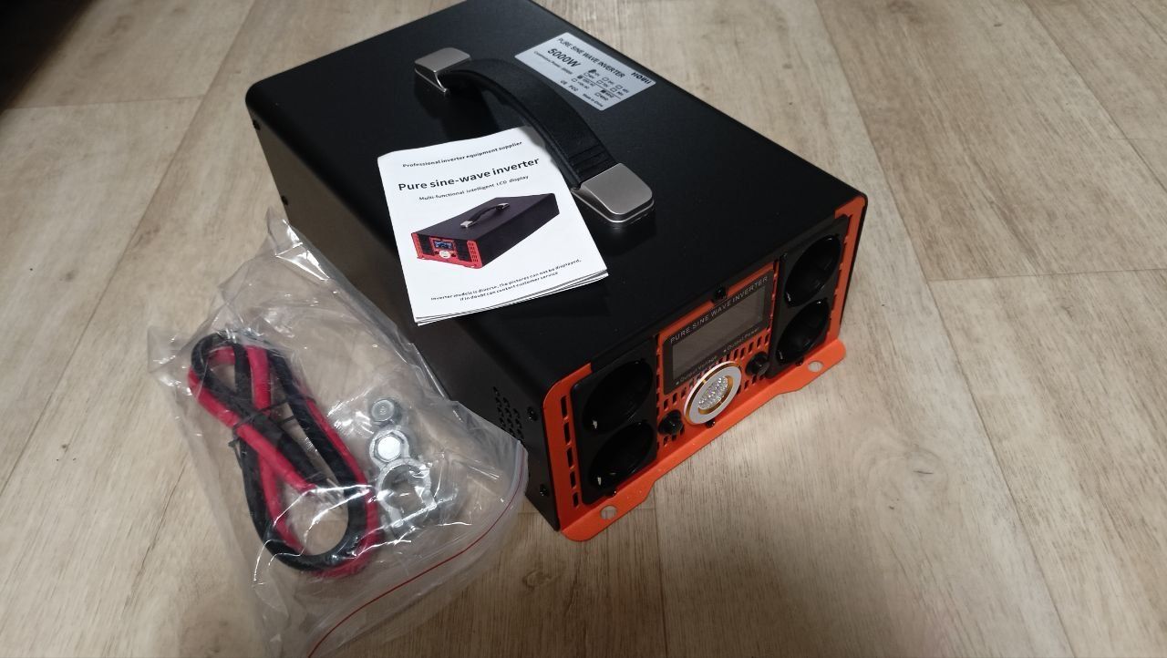 Інвертор HOULI 5000/2500W з чистою синусоїдою на 12та 24 вольт.