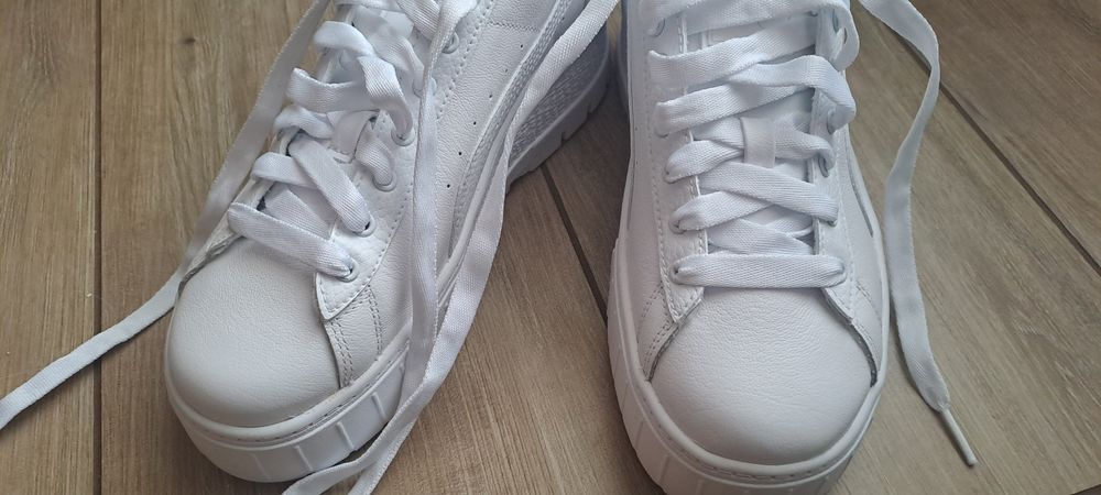 Damskie Buty Puma Mayze Wedge Wns Puma White – Biały roz 38,5