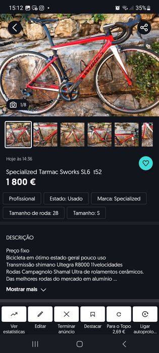 Specialized Tarmac Sworks SL6 T52