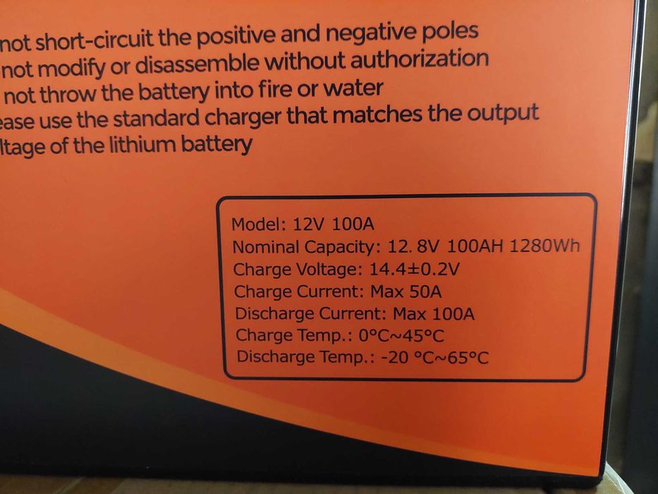 Акумулятор WERCHTAY 12V 1280Wh/100Ah LiFePO4 ( В наявності Київ )