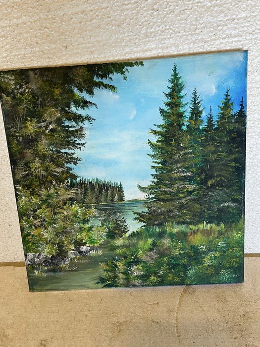 Stary obraz olejny na płótnie