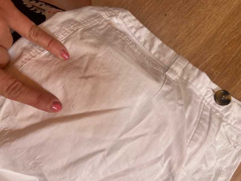 Xl massimo dutti 42 44 biale szerokie spodnie material +size dzwony