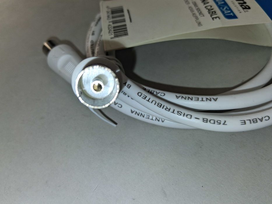 N105 Kabel Antenowy Hama Wysokiej Jakości 1.5 Metra Biały